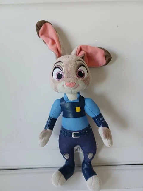 DISNEY STORE ZOOTOPIA Judy Hopps Plush Police Officer Cop Bunny Rabbit ...