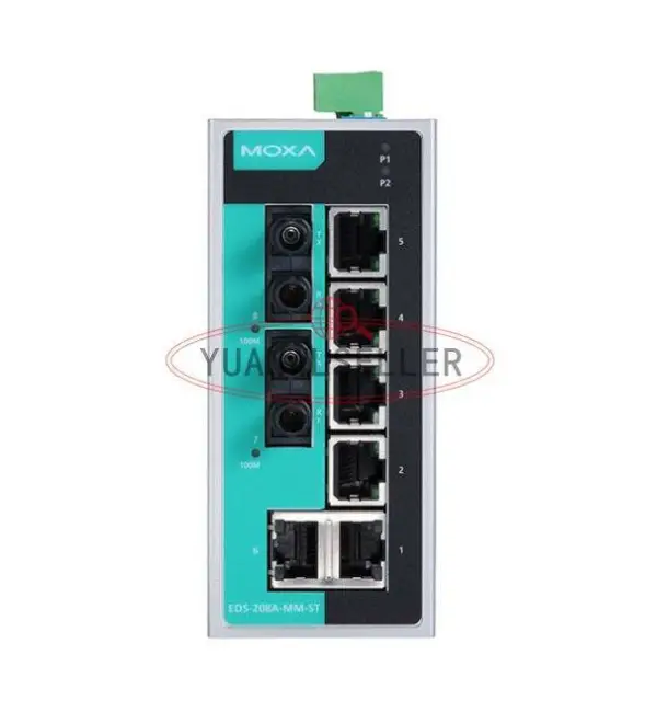 1 pz nuovo per switch Ethernet industriale elettrico elettrico MOXA EDS-208A-MM-ST 2 ottico 6