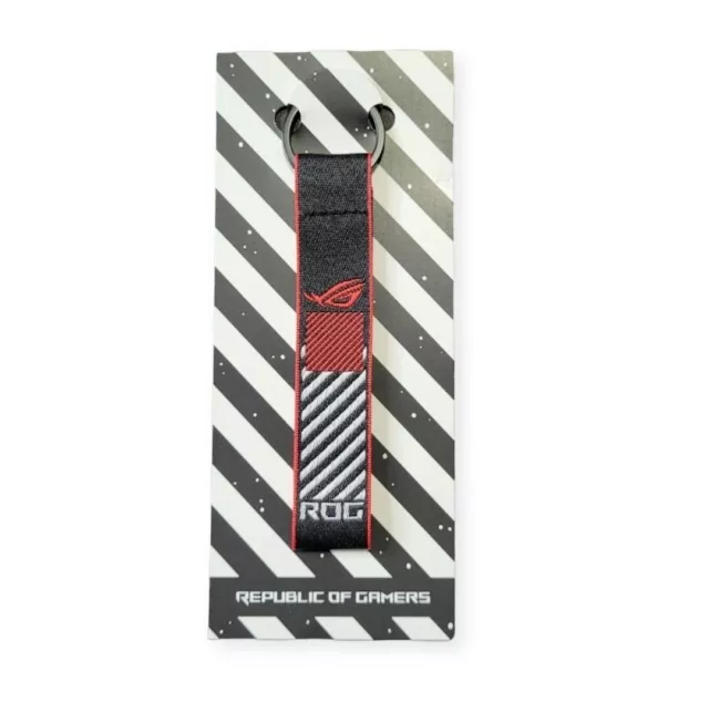 Asus Rog Republic of Gamers Keychain Lanyard Brand New 15320-00181000 Asus Rog Republic of Gamers Keychain Lanyard Brand New 15320-00181000