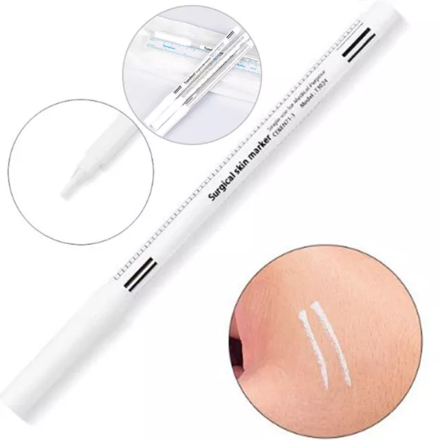 Surgical Eyebrow Skin Tattoo Marker Pen Tool Accessories With Measuring Rule-wf
