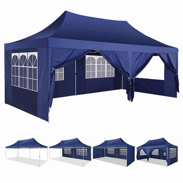 Partyzelt Pavillon 3x6m/3x3m Pop Up Gartenzelt Gartenpavillon Festzelt Gazebo DE