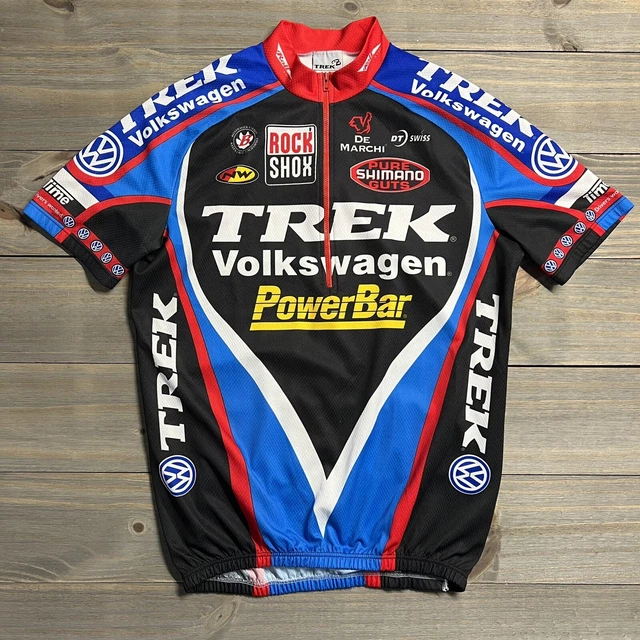 TREK VOLKSWAGEN CYCLING Jersey Mens XL 1 2 Zip Biking Short Sleeve