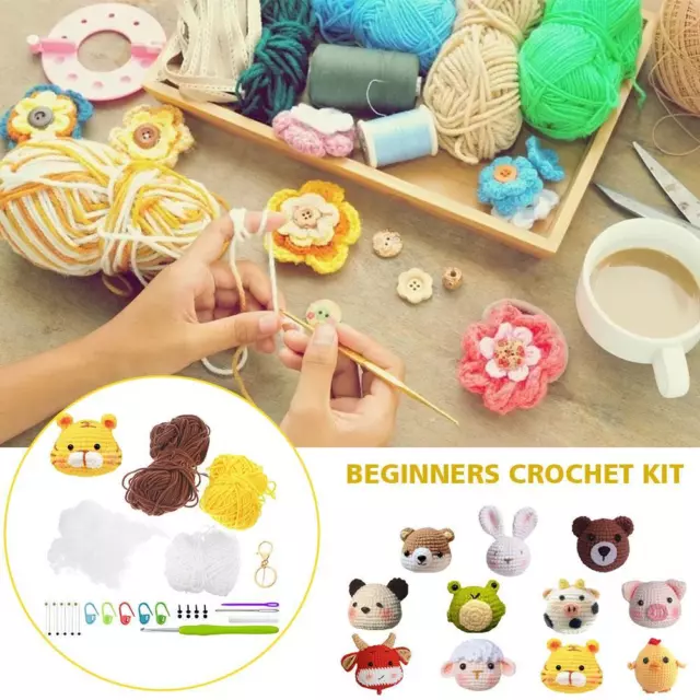 Animals Crochet Craft Art Tool Crochet Kit Beginners Home Y1 Topper Decorat X5L9
