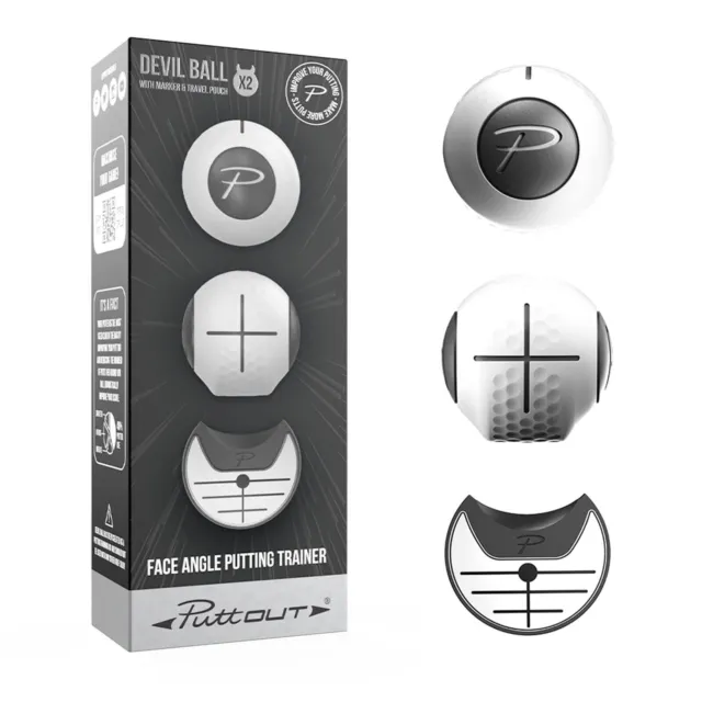 PuttOUT Devil Golf Ball Face Angle Trainer / Perfect Your Putting