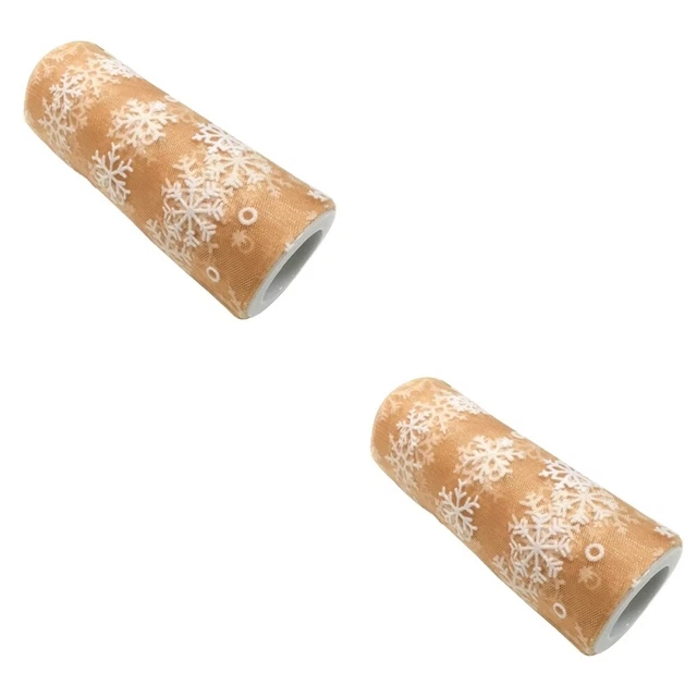2x Weihnachten Bogen Glitter Band Toll Schneeflocke Sheer Band Rolle