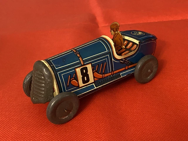 JOUET ANCIEN VOITURE de course jaune EUR 17,50 - FR