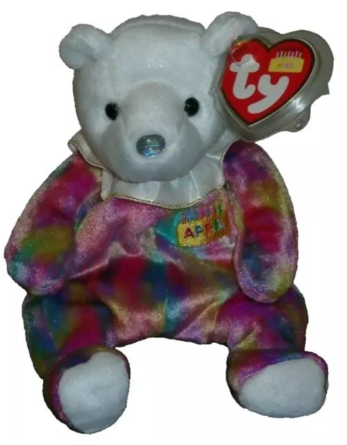 Ty Beanie Baby - APRIL the Birthday Bear (7.5 Inch) MINT with MINT TAGS