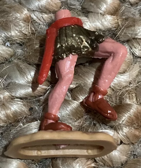 Vintage Timpo Toy Roman Centurion Soldier Last 1970s Standing Legs Gold Red Mint