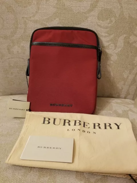 NWT $415 Burberry Ipad Mini Case Holder Pouch Cover Sleeve Bag Red