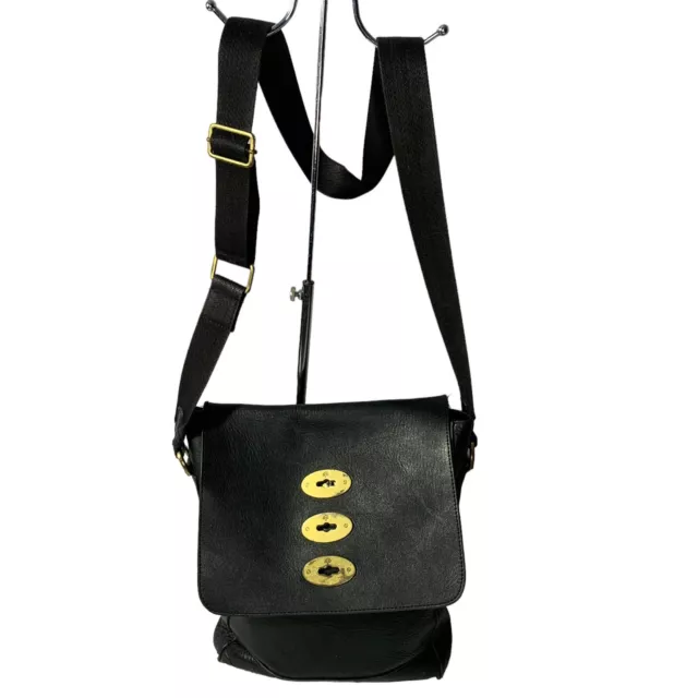 MULBERRY BRYNMORE LEATHER Crossbody Messenger Bag Purse Black