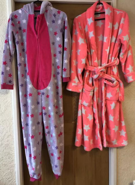 Bundle Age 12-13 Bodysuit George pyjamas & dressing gown Sz 6/8 Love To Lounge