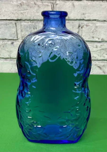 Cobalt Blue Vintage Bottle Embossed with Oak Leaves and Acorns. Embossed on  the Bottom of the Bottle CANADA 1.