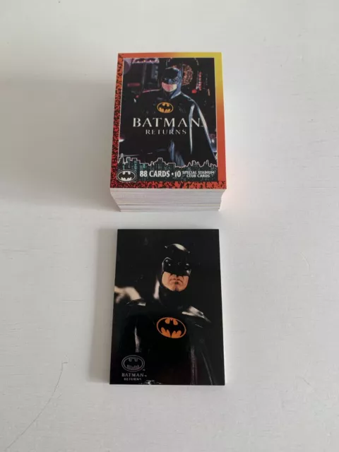 Batman Returns, Topps Trading Cards Complete 88 Card Set + 10 Stadium Cards Rare