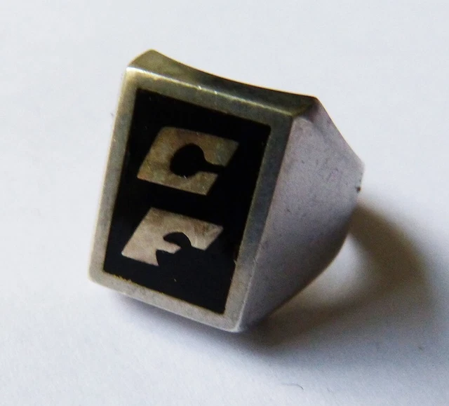 Bague Chevalière Argent Massif - Taille 60 - Poids 8,6 Grammes - Occasion Avec Légères Usures