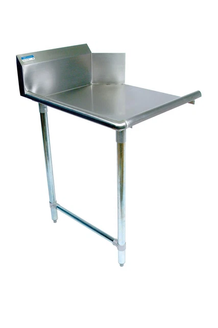 BK Resources Commercial Stainless Left or Right Side Clean 48" Dish Table