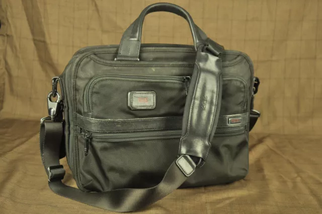 Tumi Alpha  26120D2 Expandable 13 Inch Laptop Briefcase - Black Ballistic Nylon