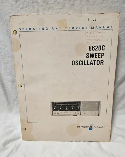 HP 8620C Sweep Generator w/Options - Operating & Service Manual 1977 & 1980 Edit