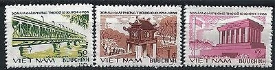 Vietnam 1984 Minr : 1491 - 1493 Bâtiment du pont de Hanoï Pont du Parlement