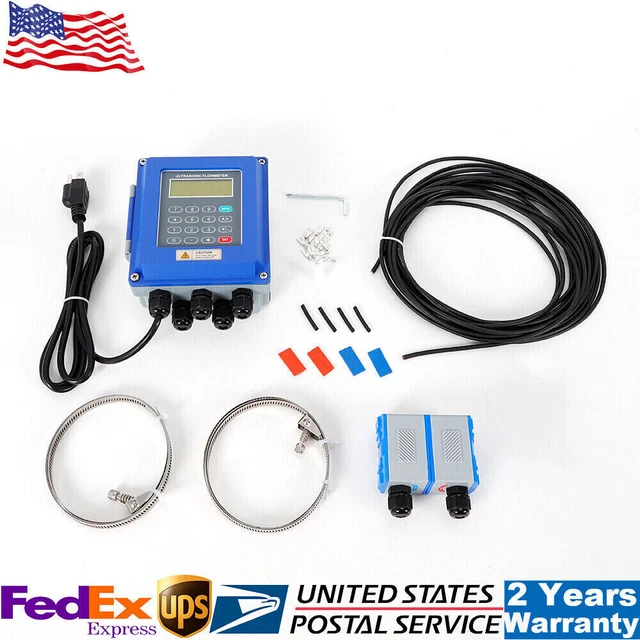 Ultrasonic Flow Meter, TUF-2000B Liquid Flowmeter Tester Digital TM-1 DN50-700mm