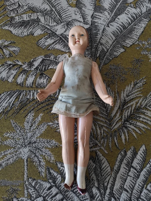 RARE PETTE POUPEE A TETE PORCELANE ALLEMANDE K&R SMON 1 HALBG 117 A