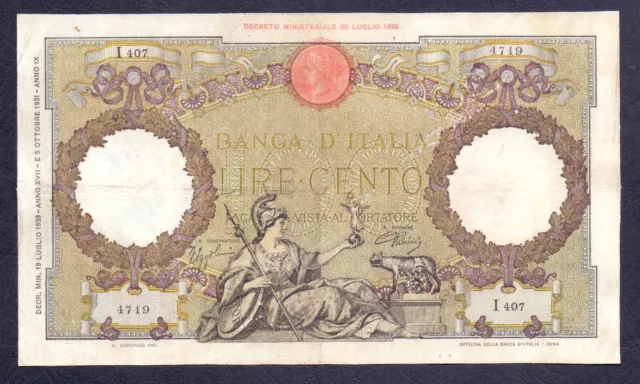 100 lire Barbetti Agosto 1943 – Rara qSPL