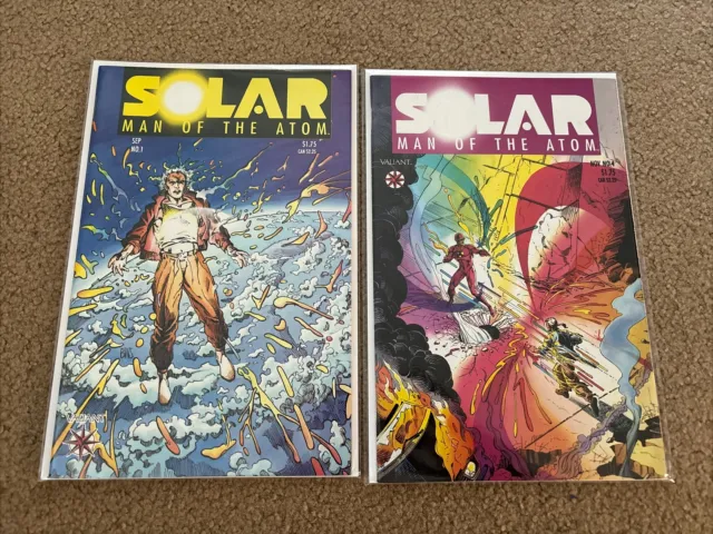 Valiant Comics Solar Man Of The Atom #1 #4 Comic Lot Of 2 NM