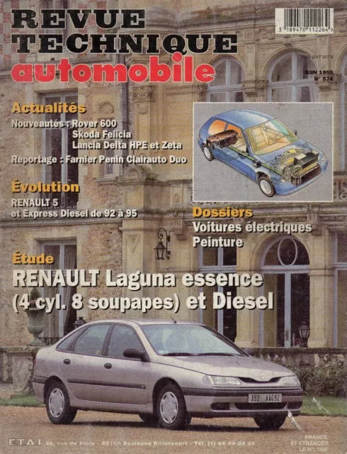 Revue Technique Automobile - Renault Laguna - Essence et Diesel - N° 574 - 1995