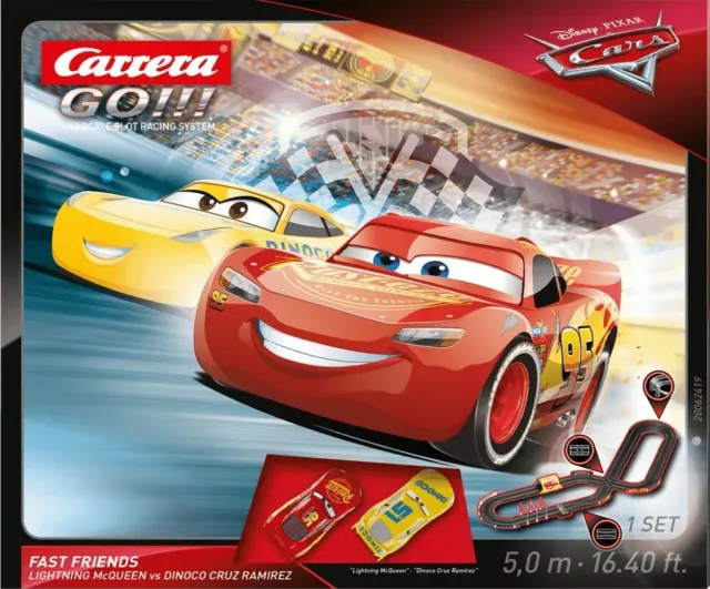 Carrera Go 20062419 Disney Pixar Cars ""Fast Friends"" pista 5,0 m NUOVO