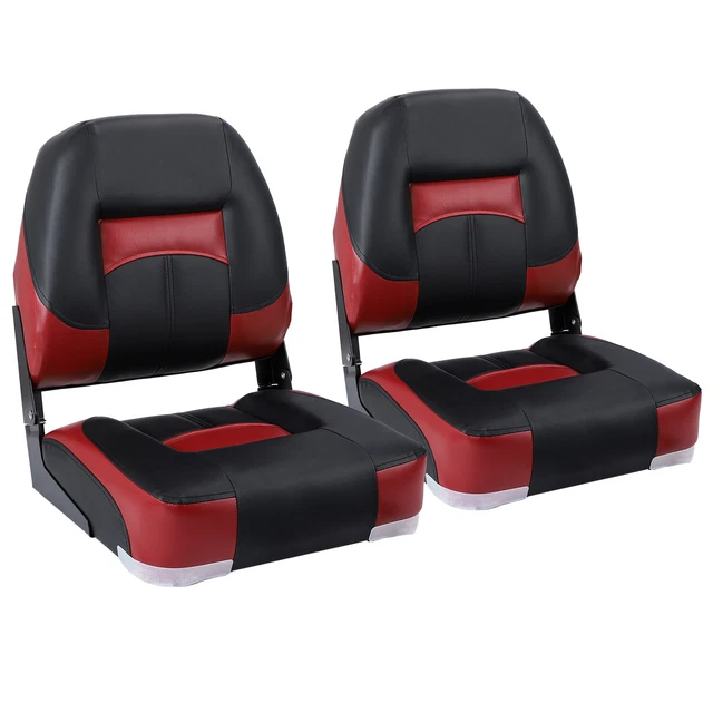NORTHCAPTAIN DELUXE BLACK/RED Low Back Folding Boat Seat, 2 Seats 139.