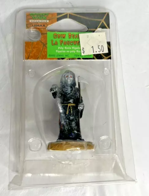 VTG NOS Lemax Spooky Town Grim Reaper Halloween Figurine 2" Retired 2002 NEW!