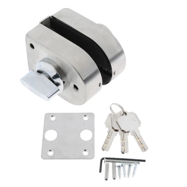 Serratura antifurto in vetro antifurto in acciaio inox 304 per 10-12 mm di