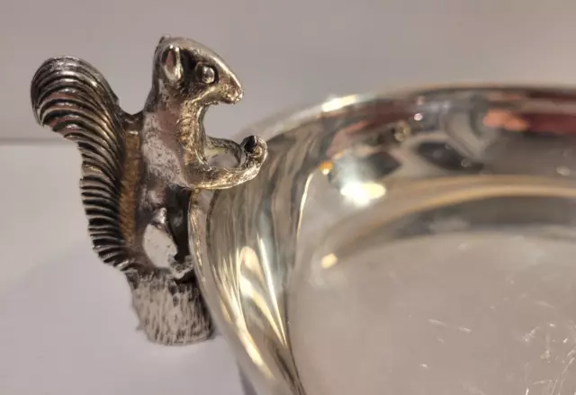 Vintage Mid-Century c1960’s “Viners” of Sheffield Silver Plated Squirrel Bowl 3