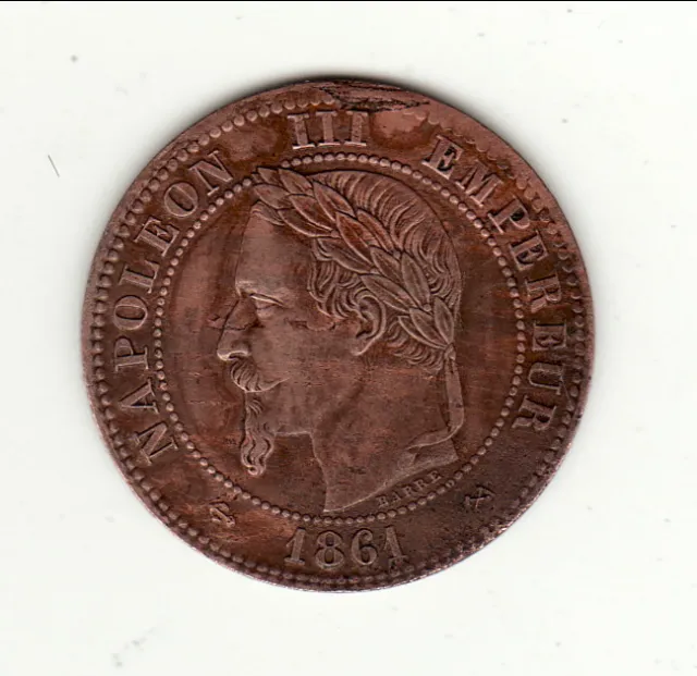 NAPOLEON III 2 Centimes  1861 K  buste dèfinitif   état  SUP