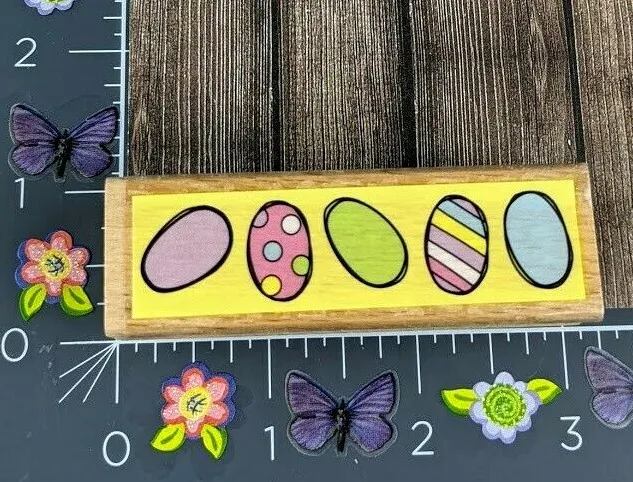 Studio G Rubber Stamp Row Decorated Eggs Easter Border Katie Co #D97