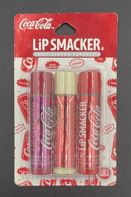 Lip Smacker Coca Cola Cherry Vanilla Classic Lip Balm Best Flavor Forever 3pk