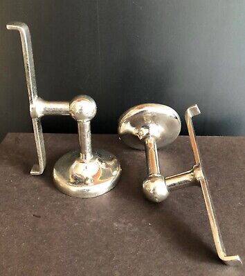 Best Victorian Nickel/Brass JL Mott SHELF BRACKETS bath/kitchen blind mount vtg