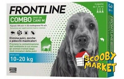 Frontline Combo Cane 3 pipette per cani 10-20 kg PROMOZIONE