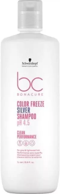 Schwarzkopf Professional Bonacure PH 4.5 Color Freeze Silver Shampoo, 1000 ml