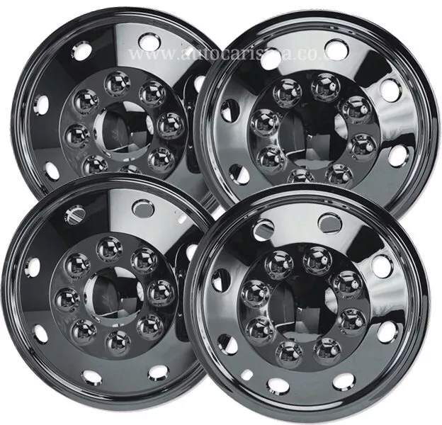 16& CHROME LOOK Motorhome Van RV Wheel Trims American Style Hub Caps