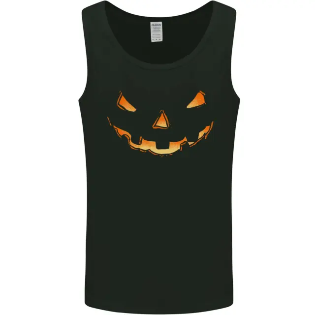 Halloween Pumpkin Face Funny Scary Mens Vest Tank Top