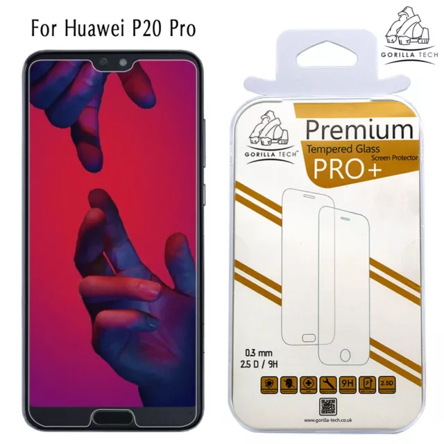 Genuine Gorilla Tempered Glass LCD Screen Protector Shield for Huawei P20 Pro