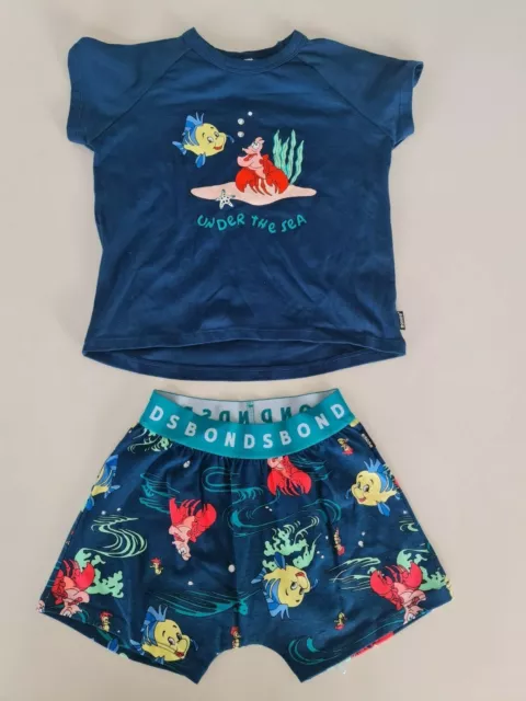 Bonds Kids Disney Sebastian Short PJ Set sizes 6 7 Colour Little Mermaid