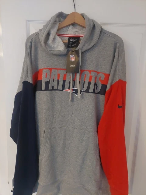 NFL Nike Team Apparel New England Patriots Grey Hoodie XXL NEW With Tags