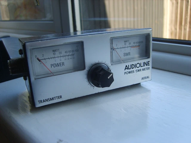 AUDIOLINE VINTAGE SWR & RF 3,5 - 150 MHz MISURATORE DI POTENZA PER RADIO PROSCIUTTO O CB