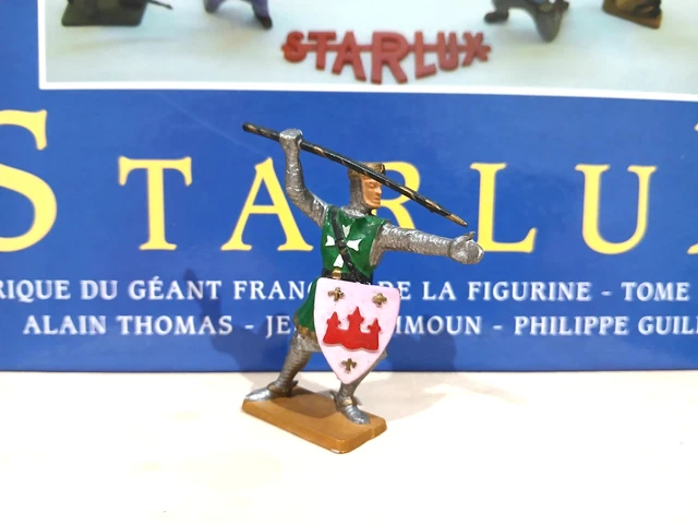 Figurine Starlux Moyen Âge – Réf 6103 – Pieu Et Cape Ivoirine – Plastique Peint