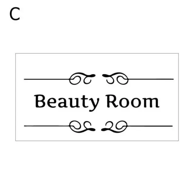 beauty Bedroom Door Sign Self Adhesive Vinyl Sticker, Decal Signs el Restaura O1