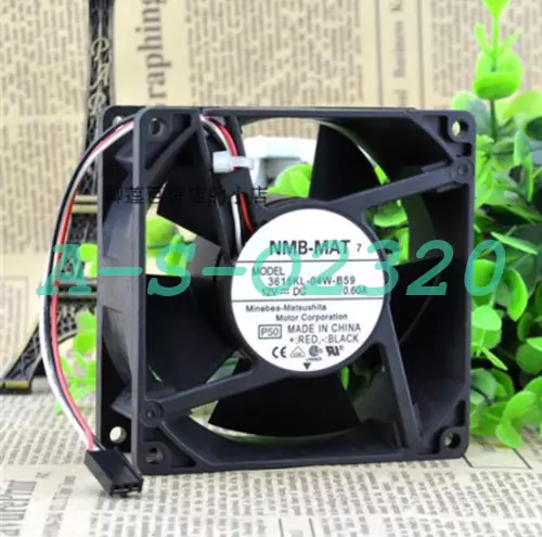 NMB 9238 12V 0.60A 3615KL-04W-B59 Double Ball High Air Volume fan free shipping