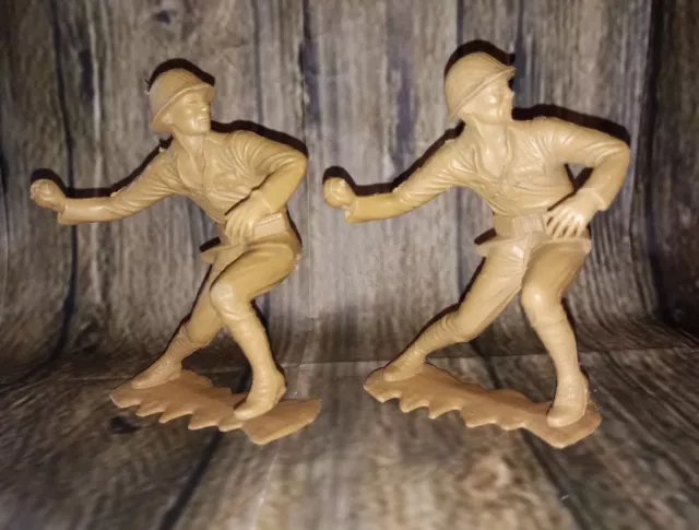 Lot of  2 Rare 1963 Louis Marx & Co. WWII Japanese 6 Inch Army Toy Soldiers