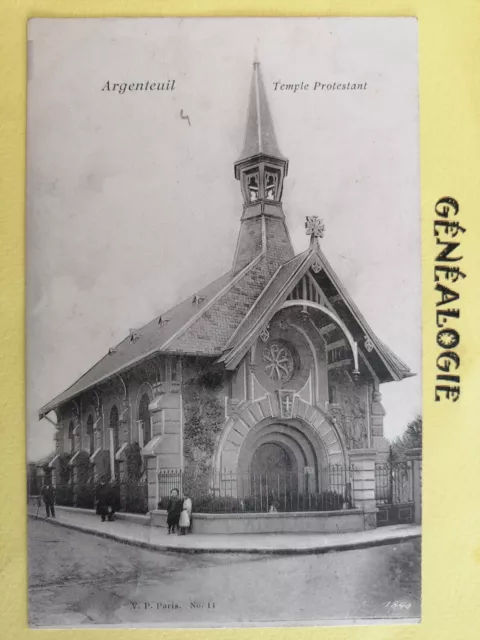Antique Postcard 95 - SILVEREUIL in 1904 Church PROTESTANT TEMPLE of 1895