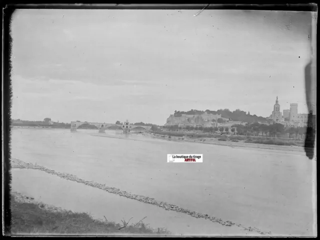 Pont Saint-Benezet, Avignon, Plaque verre photo, négatif noir & blanc 9x12 cm